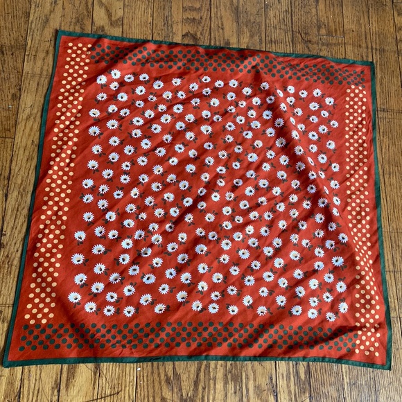 Vintage orange scarf - Picture 1 of 3